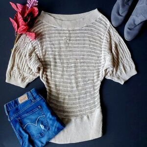 ⚘Banana Republic Tan Knit Sweater 100% cotton